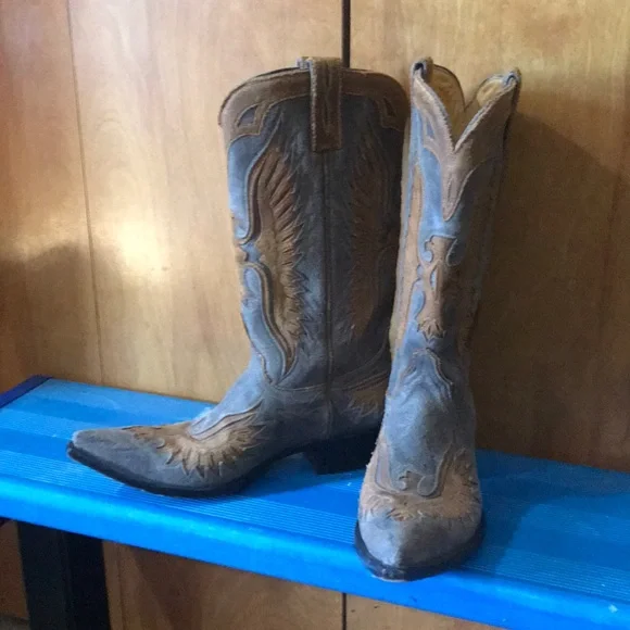 Old gringo brown eagle cowboy boots size 10 - Picture 8 of 10